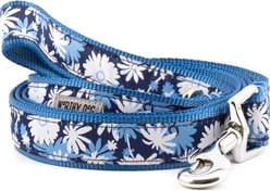 The Worthy Dog Flower Power Dog Leash, Navy, Small: 5-ft long, 5/8-in wide