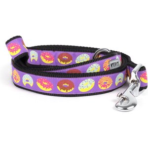 The Worthy Dog Donuts Dog Leash, Purple, Large: 5-ft long, 1-in wide