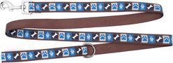 The Worthy Dog A Dog's Life Dog Leash, Blue, Large: 5-ft long, 1-in wide slide 2 of 3