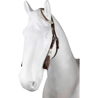 Horze Horze Western Horse Single Ear Rawhide Headstall, Tobacco, Horse