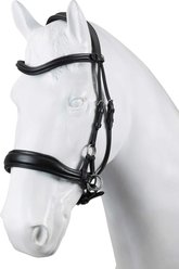 Horze Lyon Anatomic Side-Pull Horse Bitless Bridle, Black, Horse