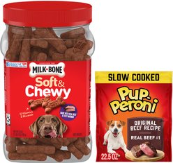 Pup-Peroni Original Beef Flavor + Milk-Bone Beef & Filet Mignon Recipe Dog Treats