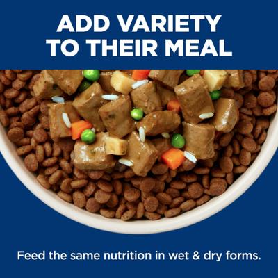 Show full view: Hill's Science Diet Adult Perfect Weight Management Hearty Vegetable & Chicken Stew Wet Dog Food, 12.5-oz can, case of 12 slide 10 of 13