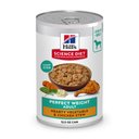 Hill's Science Diet Adult Perfect Weight Management Hearty Vegetable & Chicken Stew Wet Dog Food, 12.5-oz can, case of 12