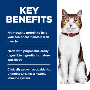 Hill's Science Diet Senior Adult 7+ Savory Chicken Entree Wet Cat Food, 5.5-oz can, case of 24