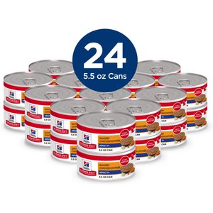 Hill's Science Diet Senior Adult 7+ Savory Chicken Entree Wet Cat Food, 5.5-oz can, case of 24