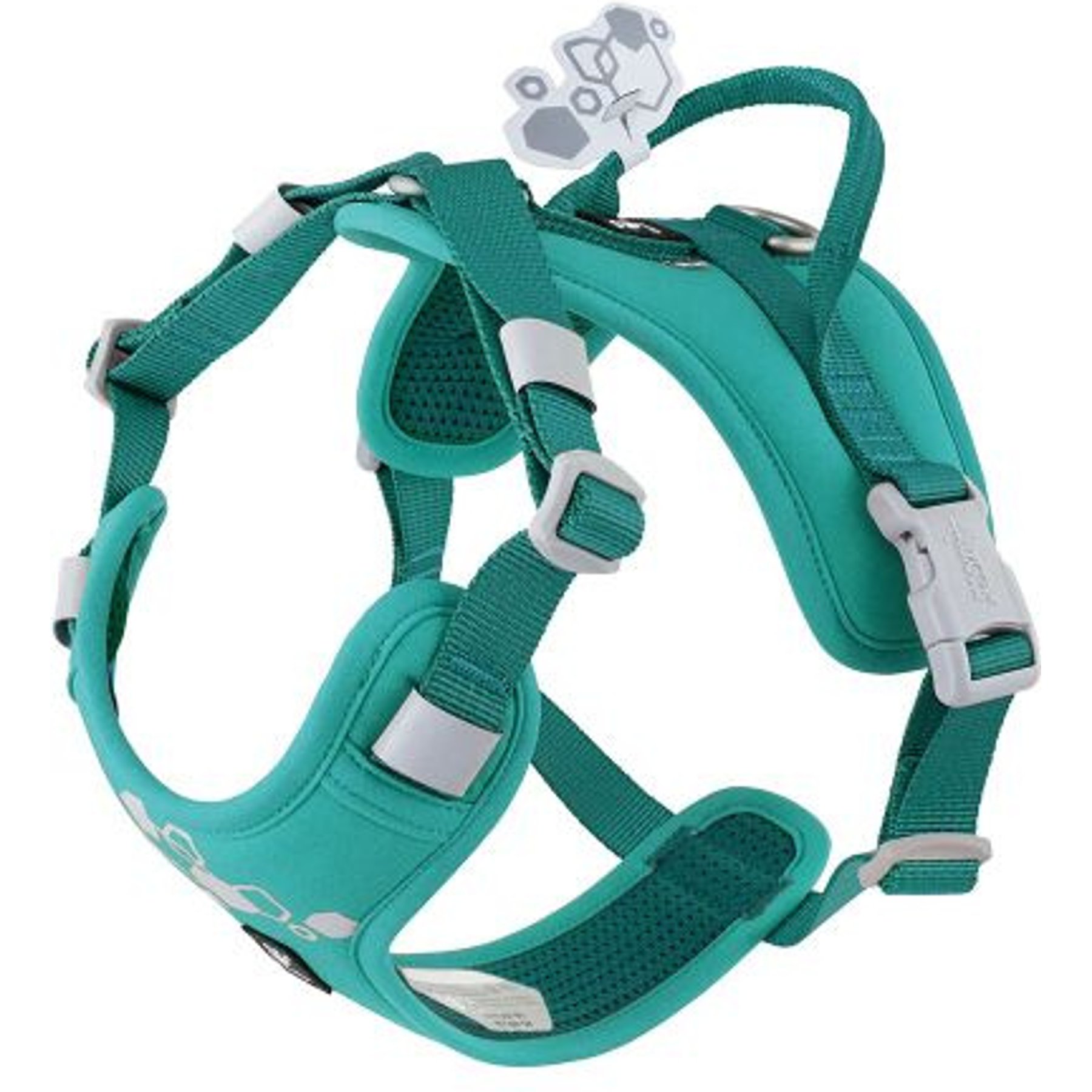 Hurtta Weekend Warrior Harness II Dog Harness, Peacock, 16 to 19-in chest