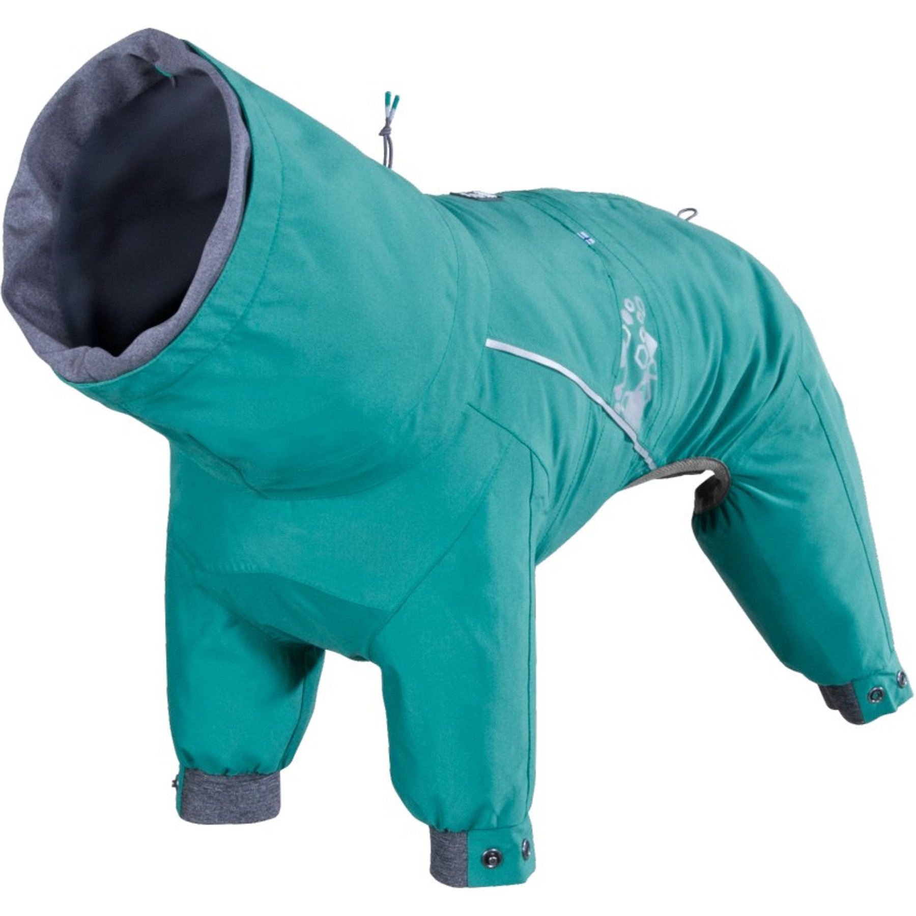 Hurtta Mudventure Dog Raincoat, Peacock, 14S