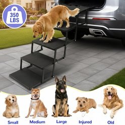 Niubya Foldable Dog Car Ramp, Black, 5 step slide 2 of 6