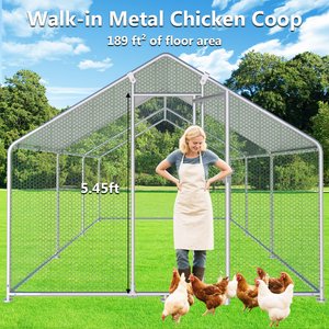 Hittite Metal Outdoor Chicken Coop with Waterproof & Anti-UV Cover, 19.19 x 9.84 x 6.56-ft