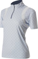 Equinavia Selma Women's Short Sleeve Horse Sun Shirt, Light Grey/Lavender, Medium