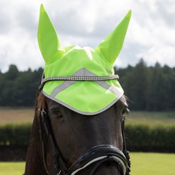 Horze Reflective Horse Ear Net, Yellow, Horse slide 2 of 2