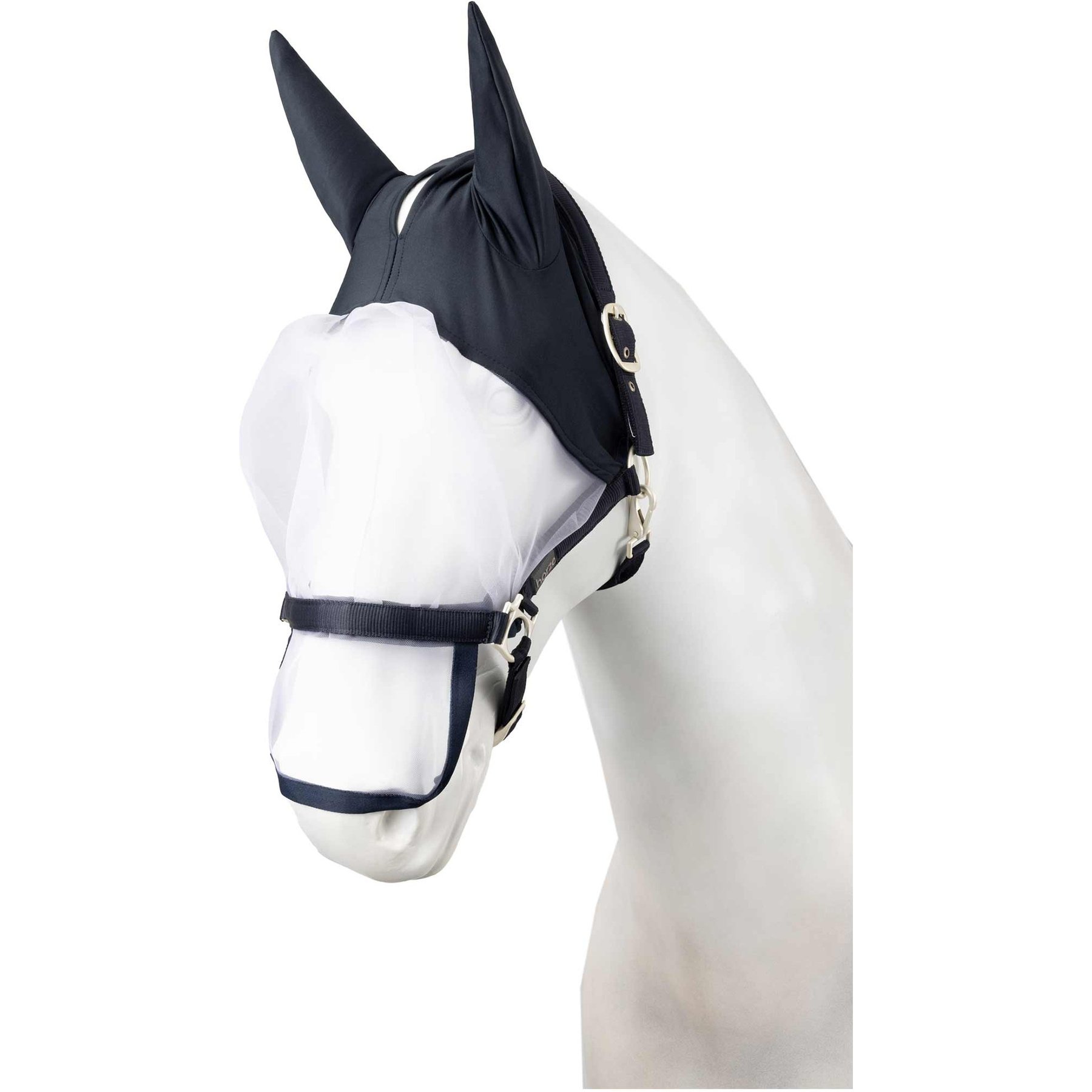 Horze Paso Fino 2 in 1 Horse Halter & Fly Mask, Overture Navy, Pony
