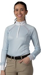 Equinavia Ingrid Women's Long Sleeved Horse Show Riding Shirt, Sweet Blue, X-Large