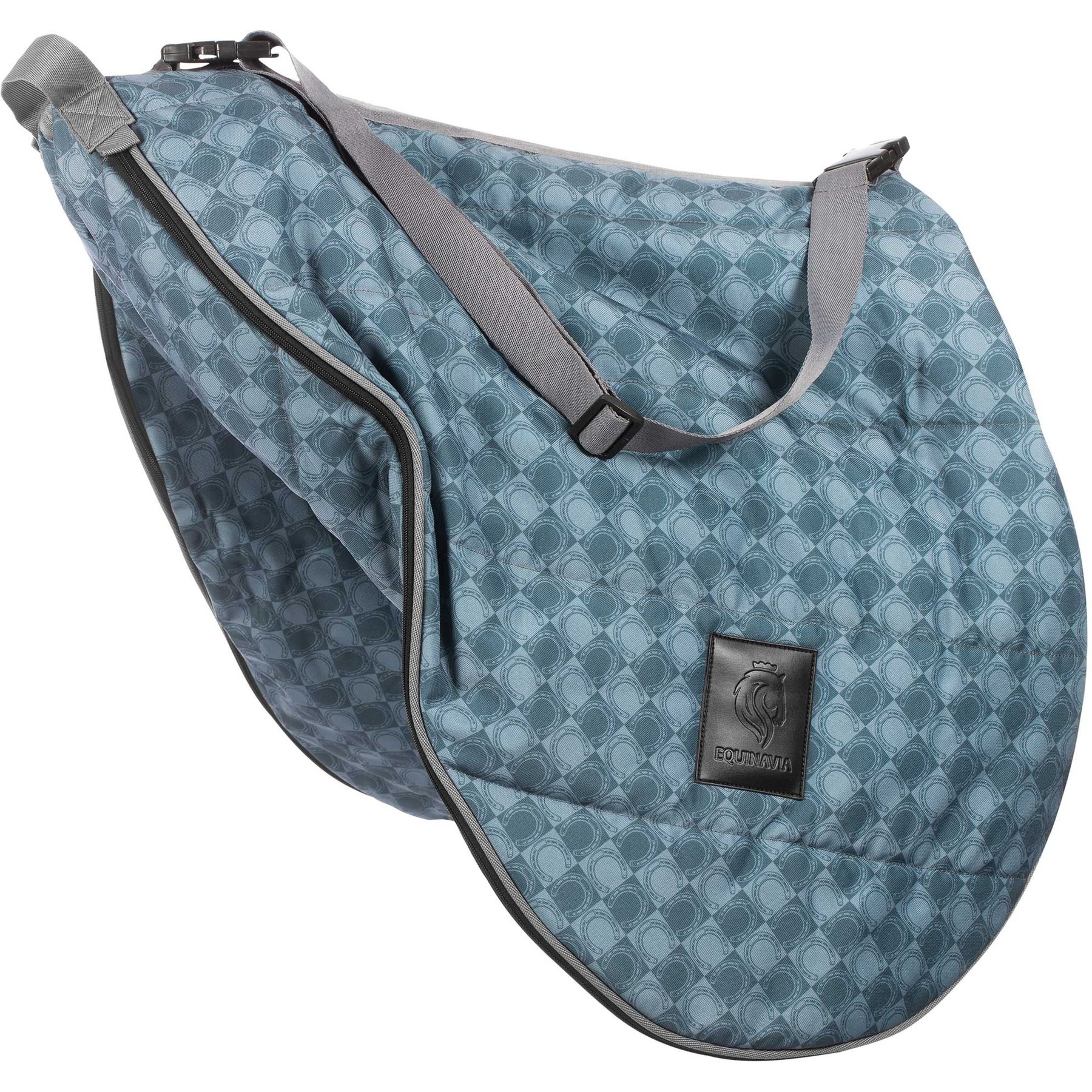Equinavia Darby Saddle Bag, Dark Grey/Light Grey