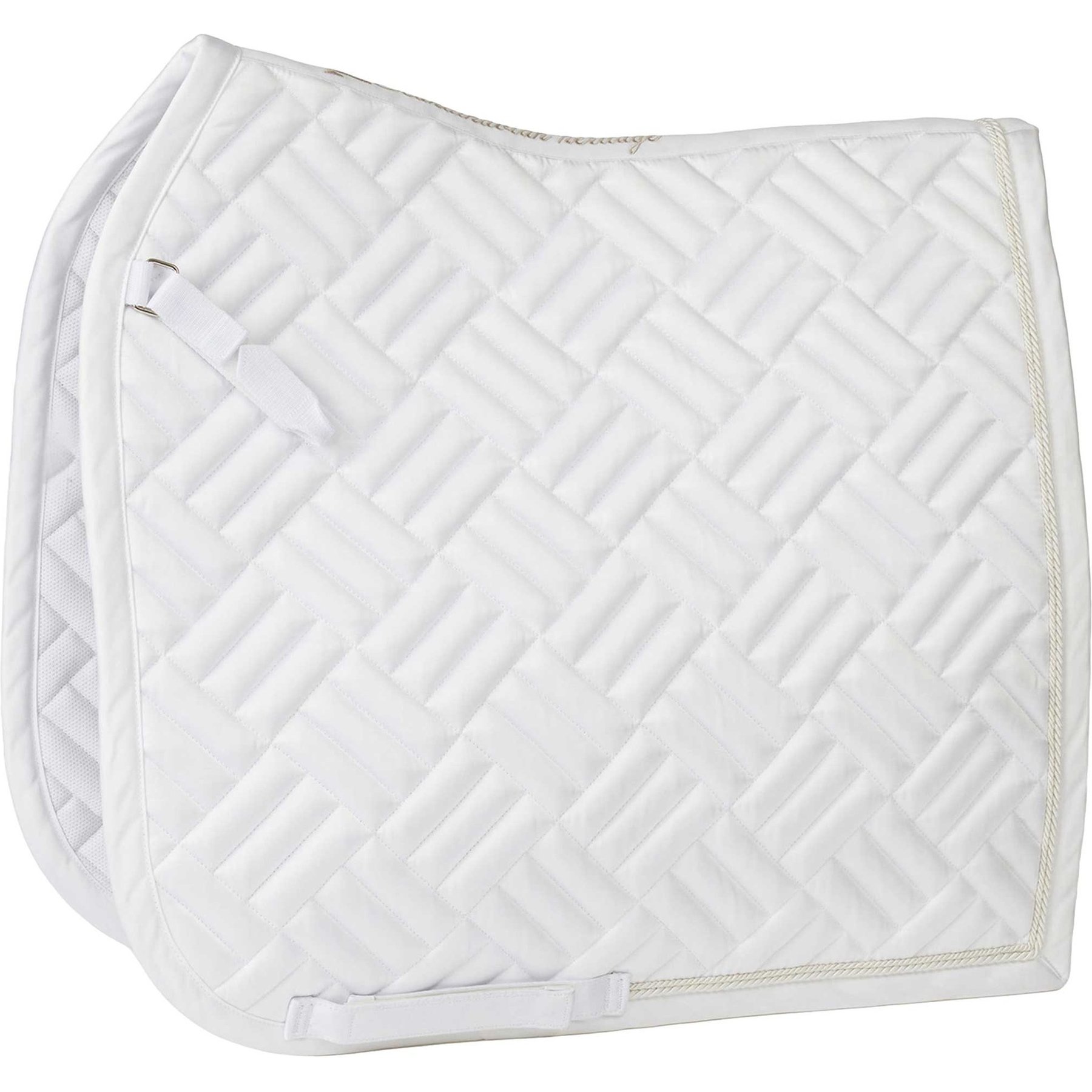 Horze Aachen Dressage Horse Saddle Pad, White, Pony