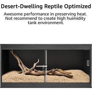 Unipaws Reptile Terrarium, Black, 47-in, 110-gal