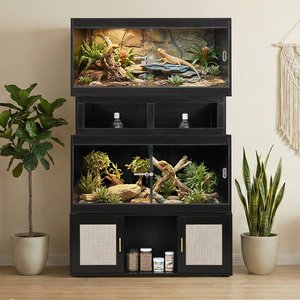 Unipaws Reptile Terrarium, Black, 47-in, 110-gal