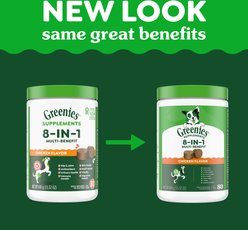 Greenies 8-in-1 Multi-Benefit Chicken Flavored Soft Chew Multivitamin for Dogs, 15.5-oz tub slide 2 of 9
