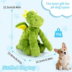 gerhui Wing Dragon Set Plush Dog Toy, Green slide 2 of 5