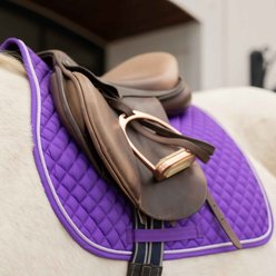 Equinavia Voss All Purpose Saddle Pad & Bonnet Set, Deep Lavender/Lavender slide 2 of 7