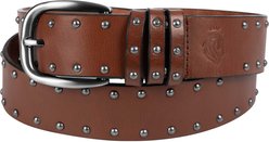 Equinavia Katja Studded Leather Horse Riding Belt, Chestnut Brown, X-Small