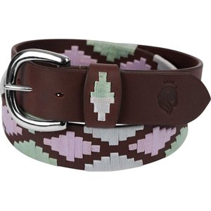 Equinavia Siri Polo Horse Riding Belt, Brown/Lavender/Misty Jade, Small