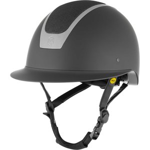 Equinavia Crown MIPS Horse Riding Helmet, Black/Black Shimmer, Medium