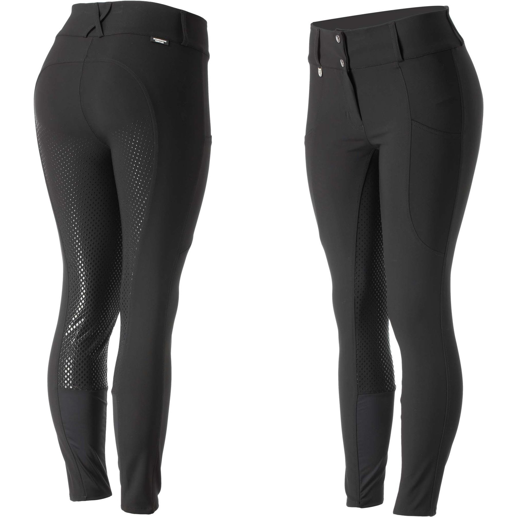Horze Grand Prix Pro Women's Full Seat Breeches, Black, 28