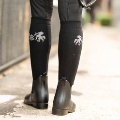 B Vertigo Geox Warm Riding Socks, Black, W 6-7.5 slide 2 of 5