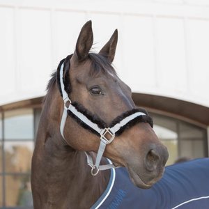 Equinavia Valkyrie Ultra Fleece Horse Breakaway Halter, Slate Grey/Black, Horse
