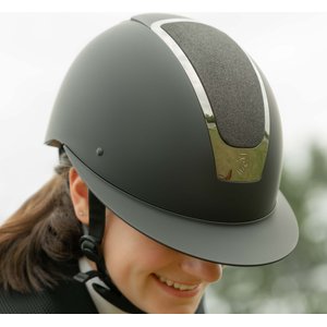 Equinavia Crown MIPS Horse Riding Helmet, Black/Black Shimmer, Medium