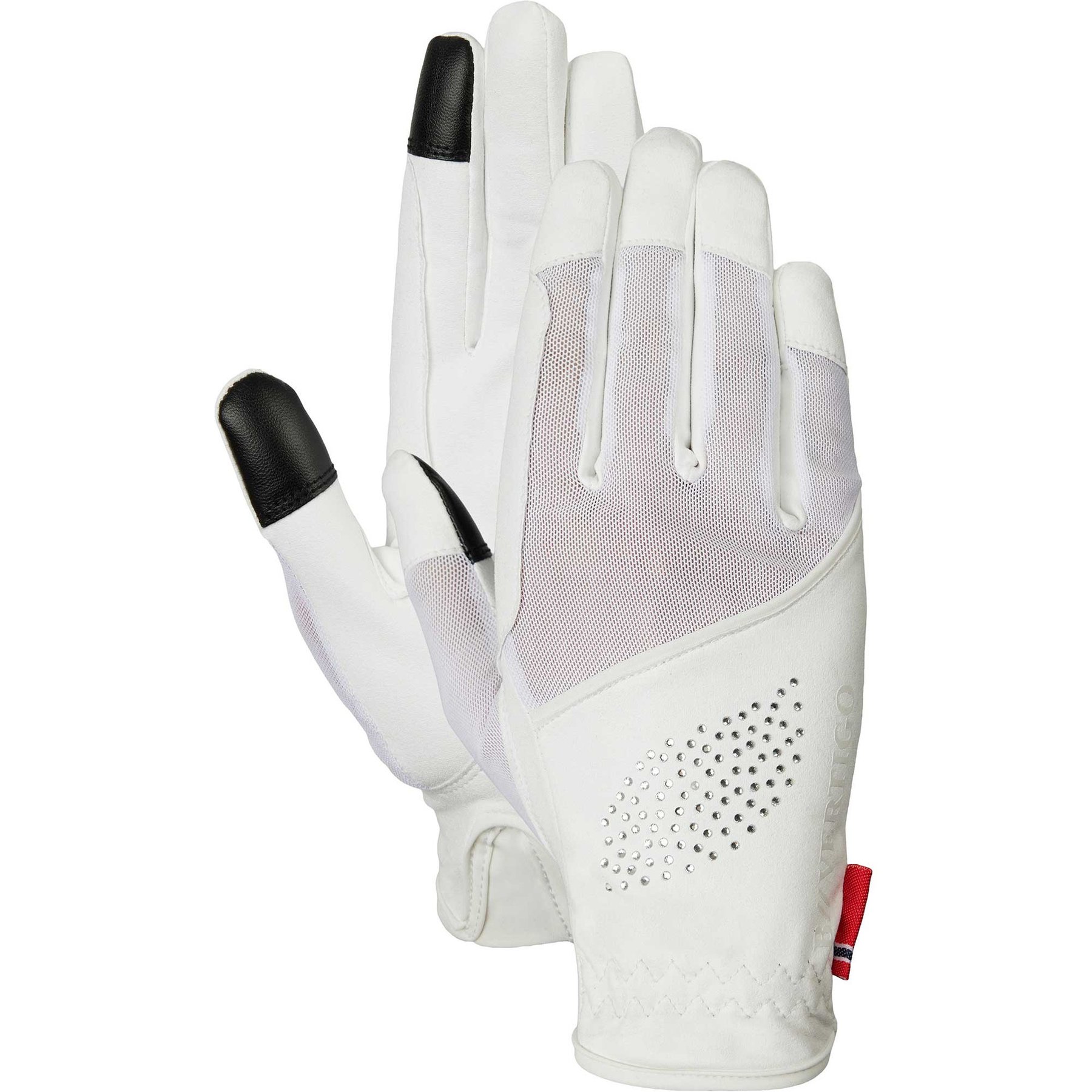 B Vertigo Lux Show Horse Riding Gloves, White, 10