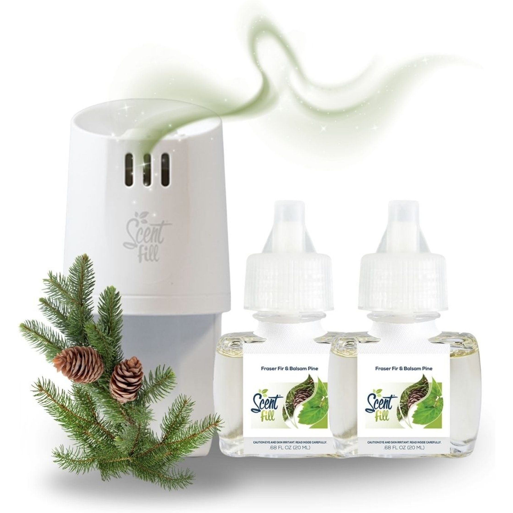 Scent Fill Fraser Fir & Balsam Plug In Dog Air Freshener Kit, 20-mL bottle, 3 count