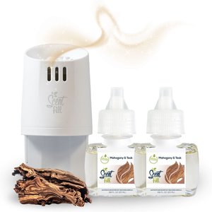 Scent Fill Mahogany & Teak Plug In Dog Air Freshener Kit, 20-mL bottle, 3 count