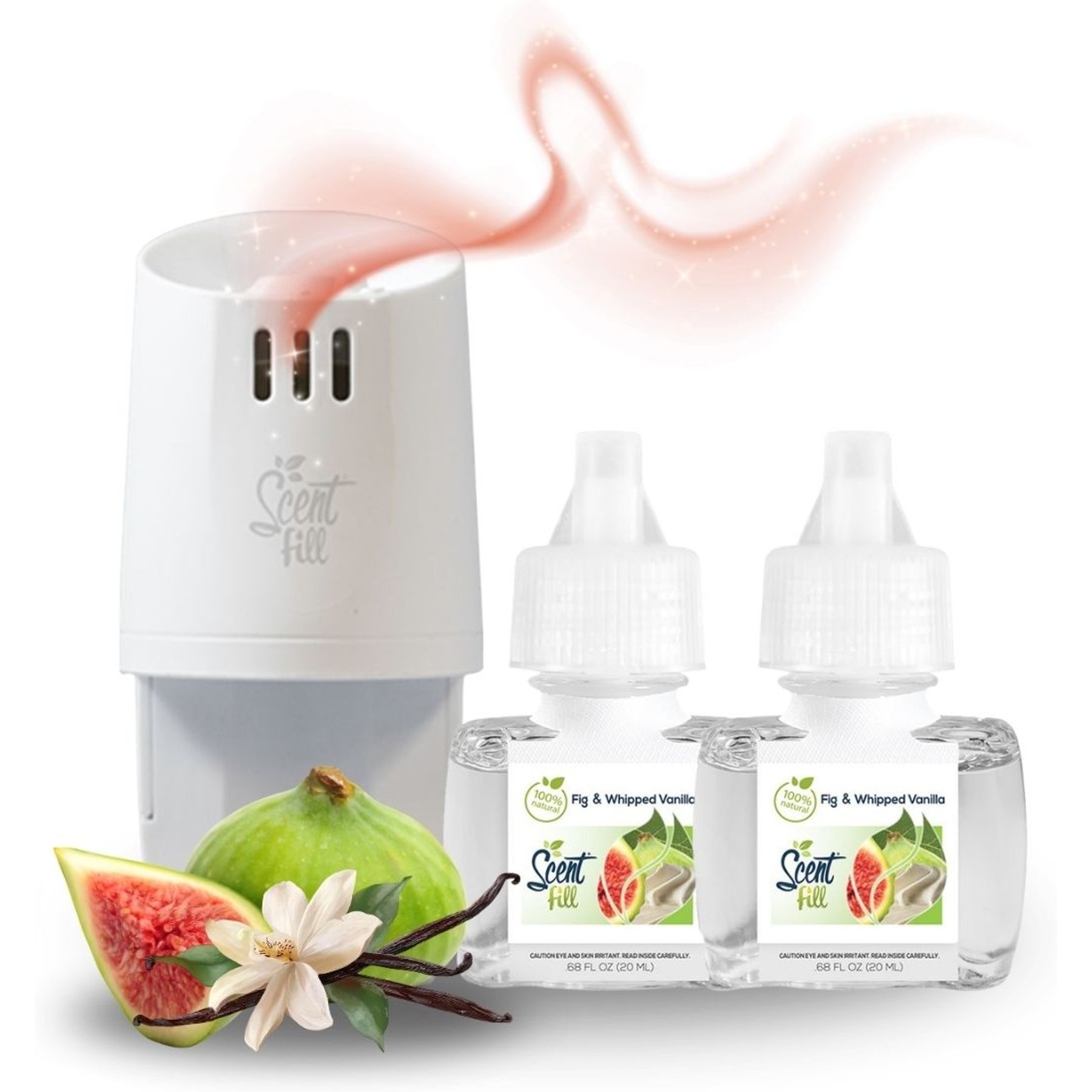 Scent Fill Natural Fig & Whipped Vanilla Plug In Dog Air Freshener Kit, 20-mL bottle, 3 count