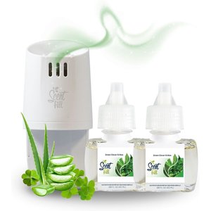 Scent Fill Green Clover & Aloe Plug In Dog Air Freshener Kit, 20-mL bottle, 3 count