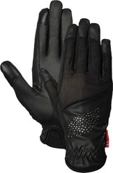 B Vertigo Lux Show Horse Riding Gloves, Black, 10