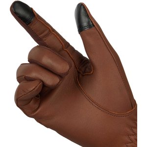 Horze Dakota Western Leather Horse Riding Gloves, Brown, 7