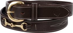 Equinavia Filippa Fancy Stitch Bit Horse Riding Belt, Brown, Medium