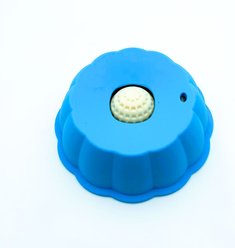 GroovyPets Anti-Slip Stable & Non-Skid Plastic Slow Feeder Dog Bowl, Medium: 0.8-cup, Blue
