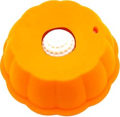 GroovyPets Anti-Slip Stable & Non-Skid Plastic Slow Feeder Dog Bowl, Medium: 0.8-cup, Orange