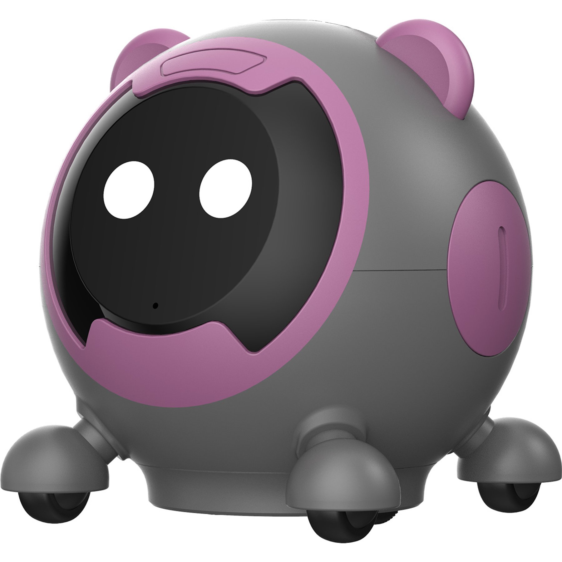 Shele Will AI Interactive Voice-Activated 3-in-1 Moving Laser & Feather Teaser Motion Toy with 10+ Sounds Robot Cat, Gray/Purple