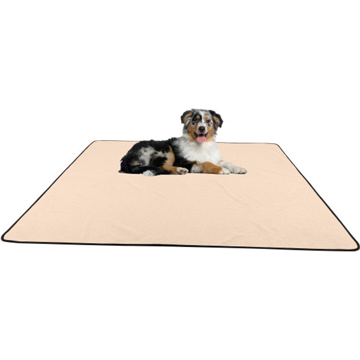 Pet Adobe Washable Dog Crate Mat, Large: 72 x 72-in, Beige