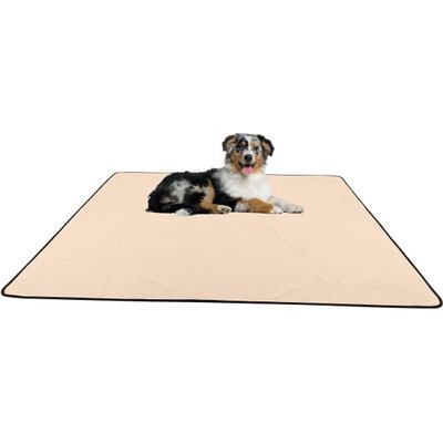 Pet Adobe Pet Adobe Washable Dog Crate Mat, Large: 72 x 72-in, Beige