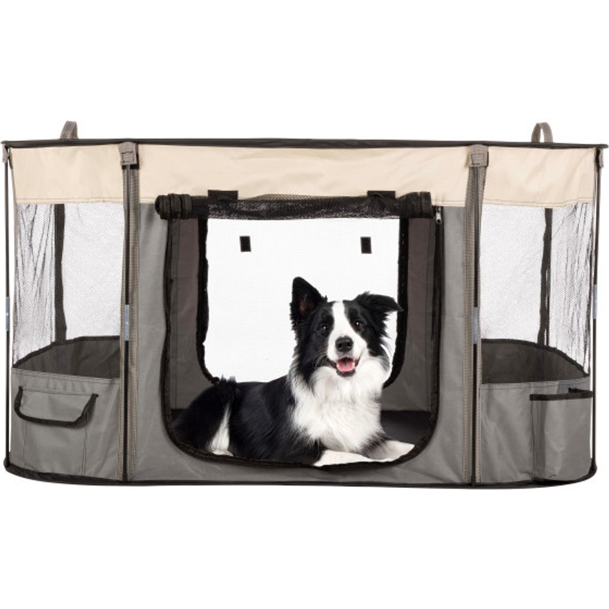 Pet Adobe PETMAKER Mesh Dog Playpen, Grey