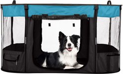 Pet Adobe PETMAKER Mesh Dog Playpen, Blue