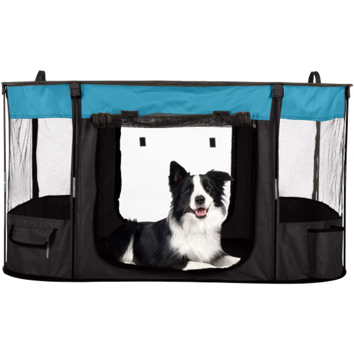 Pet Adobe PETMAKER Mesh Dog Playpen, Blue