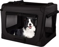 Pet Adobe Collapsible Soft-Sided Dog Crate, Black