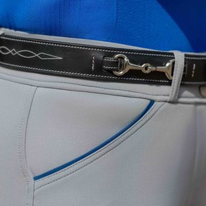 Equinavia Filippa Fancy Stitch Bit Horse Riding Belt, Black, Medium